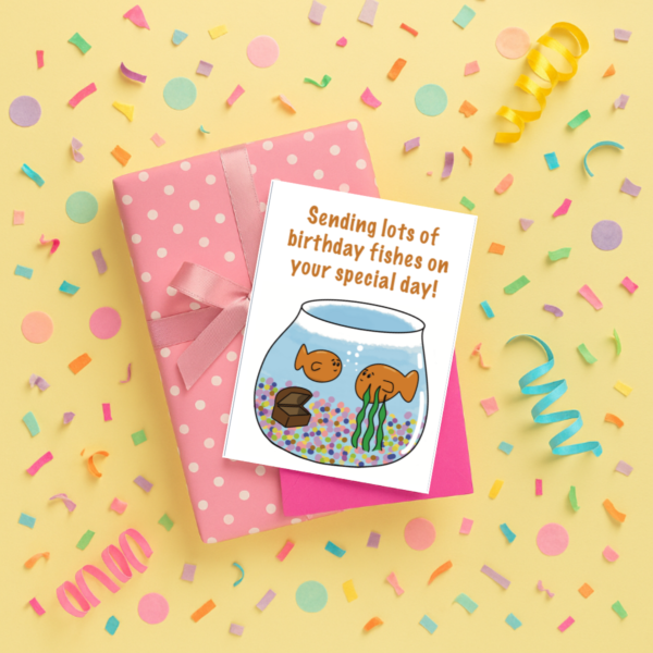 Birthday Fishes Greeting Card - Image 2