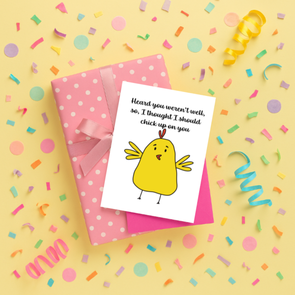 Chicken Up Get Well Soon Card - Image 2