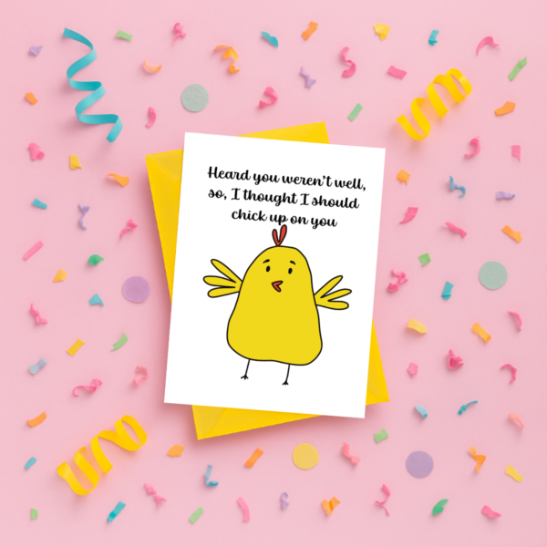 Chicken Up Get Well Soon Card - Image 3