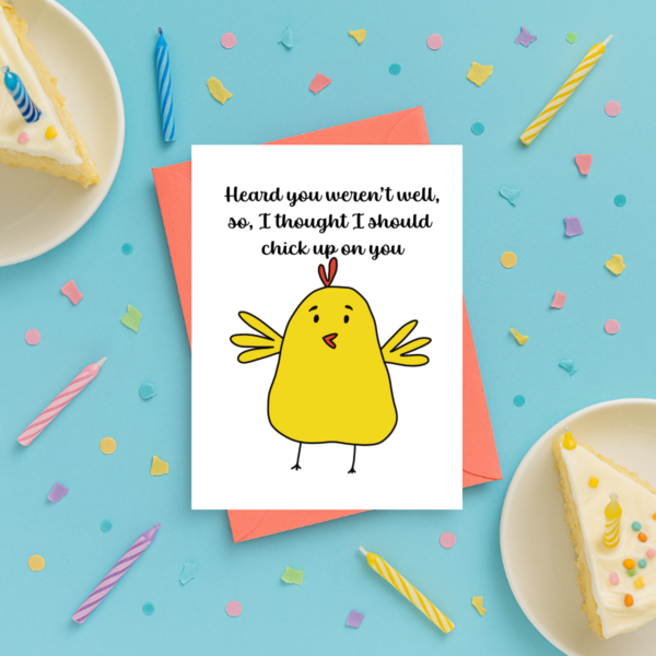 Chicken Up Get Well Soon Card - Image 4