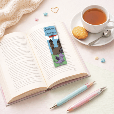 Go On An Adventure Dragon Fantasy Handmade Bookmark