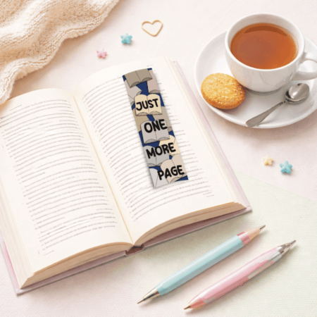 Just One More Page Handmade Bookmark
