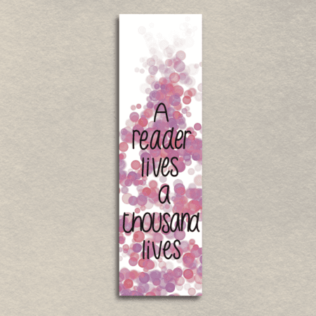Thousand Lives Pink Handmade Bookmark