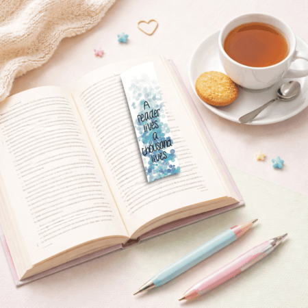 IMG_0161 Thousand Lives Blue Handmade Bookmark