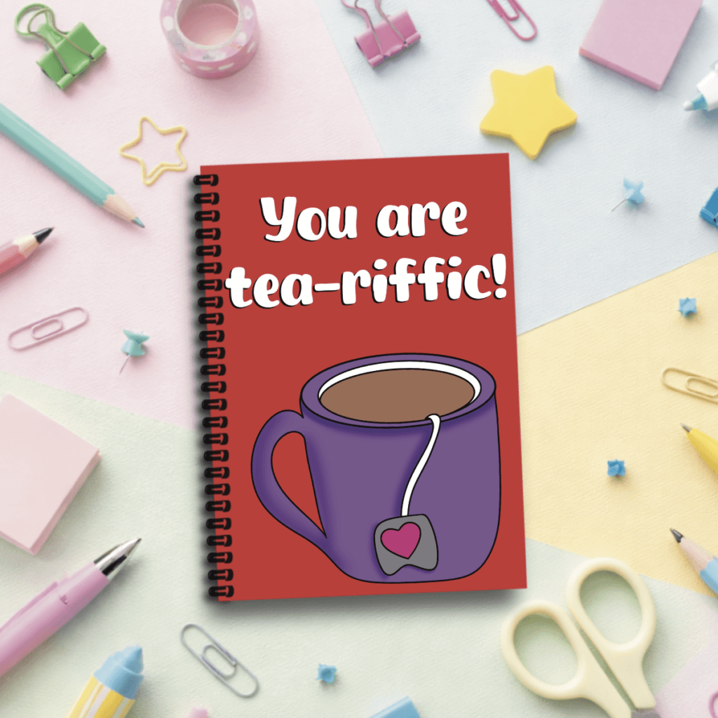 Tea Pun Handmade A5 Notebook