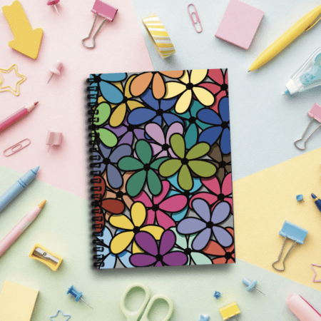 Bright Floral Handmade A5 Notebook