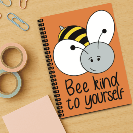 Bee Kind Handmade A5 Notebook