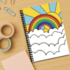 IMG_0193 Rainbow Handmade A5 Notebook