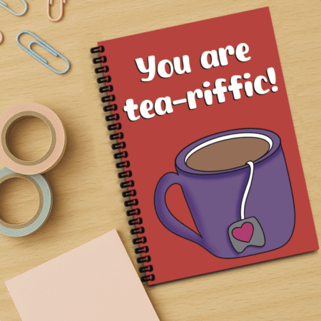 Tea Pun Handmade A5 Notebook