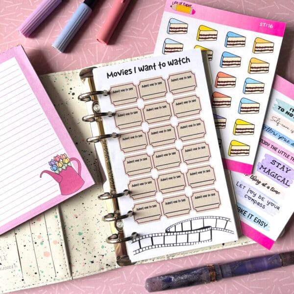Film Tracker Planner Insert - Image 3