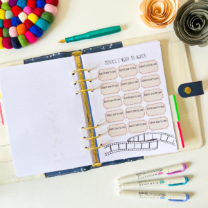 Film Tracker Planner Insert