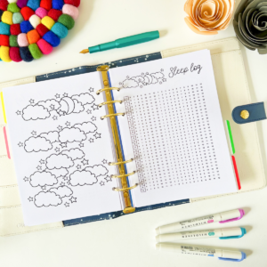 Sleep Tracker Planner Insert