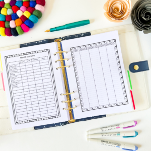 Monthly Budget Planner Insert