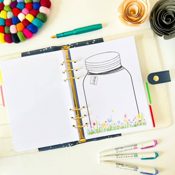 Gratitude Jar Planner Insert