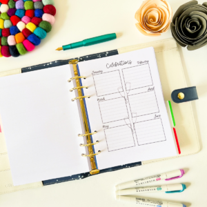 Birthday and Celebration Planner Insert