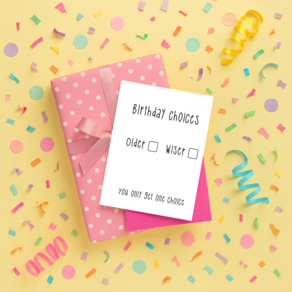 Older or Wiser Birthday Card - Image 2