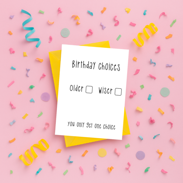 Older or Wiser Birthday Card - Image 3