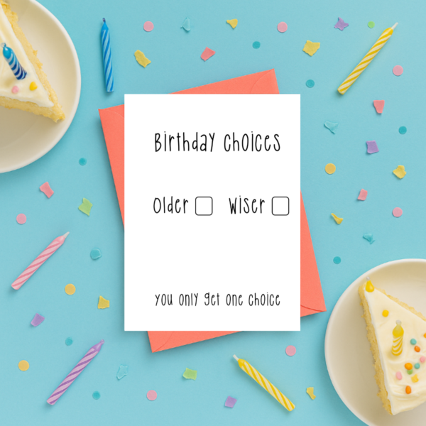 Older or Wiser Birthday Card - Image 4