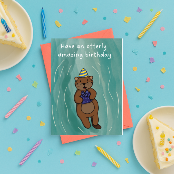 Otter Birthday Card - Image 4