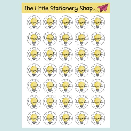 Reminder Sticker Sheet Full