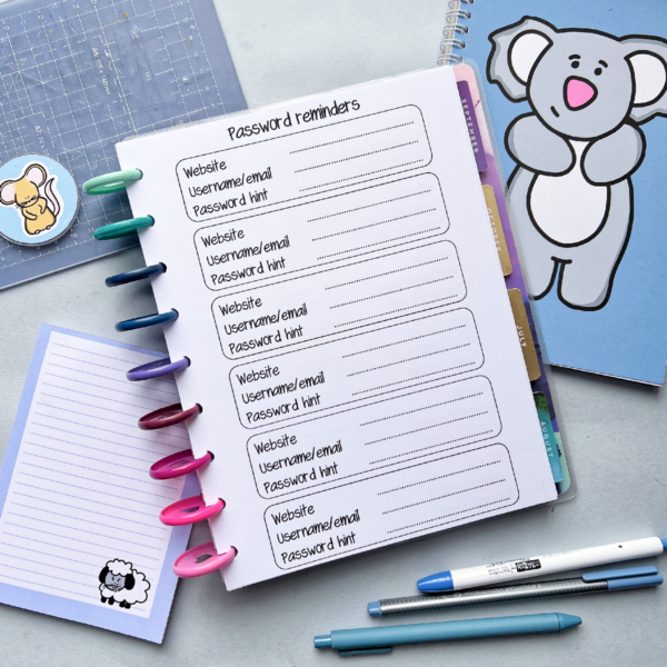 Password Keeper Planner Page - Image 2