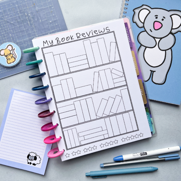 Book Review Log Planner Insert