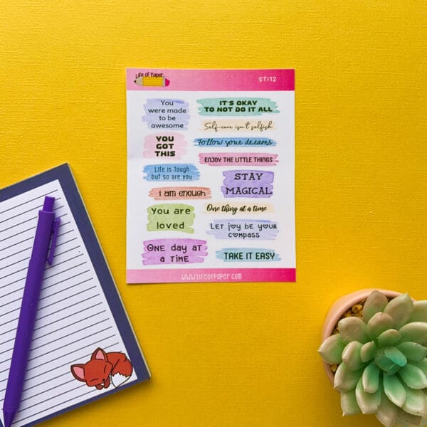 Positive Quote Sticker Sheet - Image 2