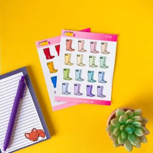 Wellington Boot Sticker Sheet