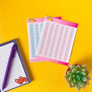 Daily Time Schedule Sticker Sheet
