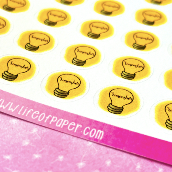 Reminder Icon Sticker Sheet