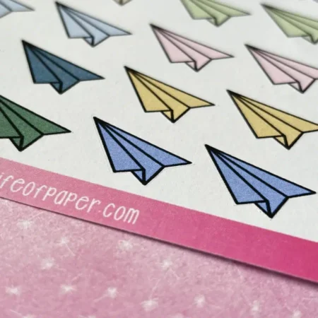 Aeroplane Doodle Planner Sticker Sheet