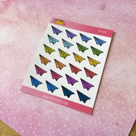 Aeroplane Doodle Planner Sticker Sheet