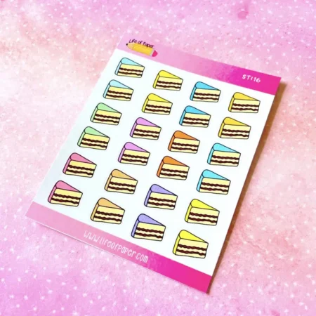 Birthday Cake Planner Sticker Sheet