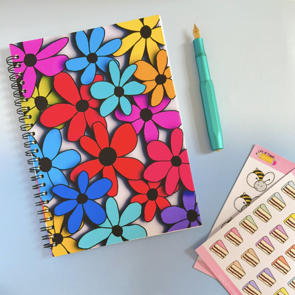 Bright Flowers A5 Notebook - Image 2