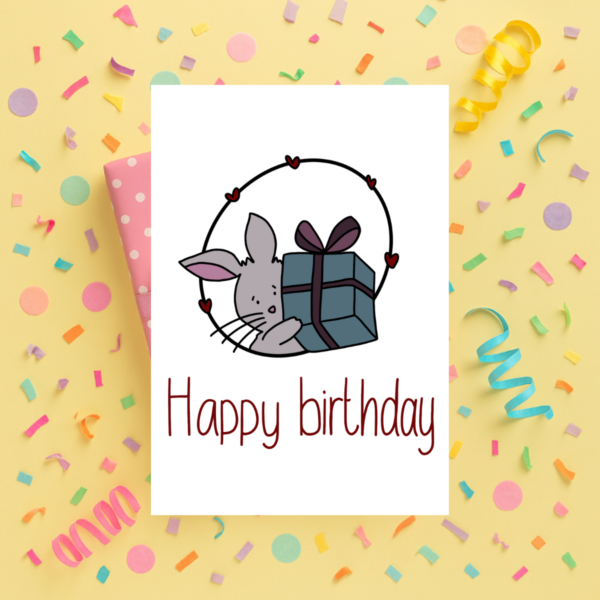 Bunny Birthday Card - Image 2