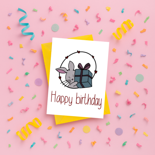Bunny Birthday Card - Image 3