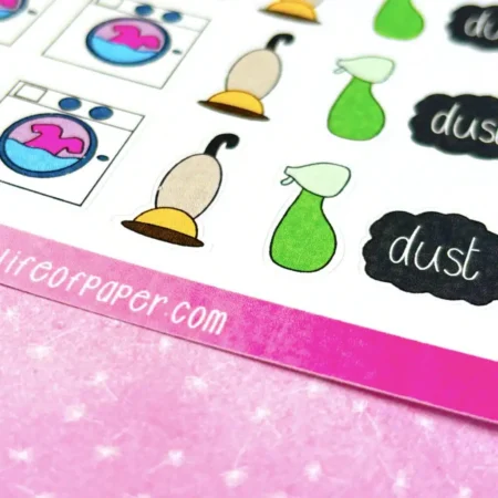 Cleaning Icon Planner Sticker Sheet