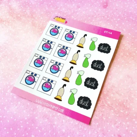 Cleaning Icon Planner Sticker Sheet
