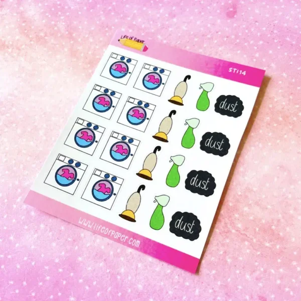 Cleaning Icon Sticker Sheet - Image 3