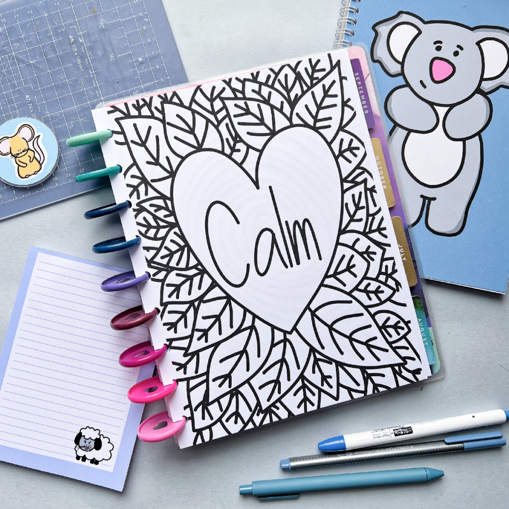Colouring Sheet Planner Insert