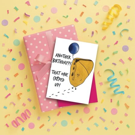 crepe birthday card yellow Crêpe Birthday Card
