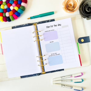 Daily Schedule Planner Insert