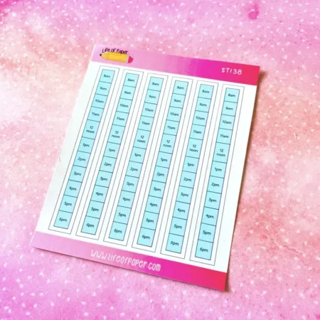 Daily Time Schedule Planner Sticker Sheet