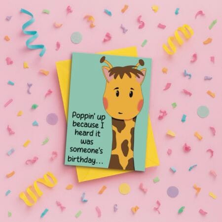 Giraffe Birthday Card