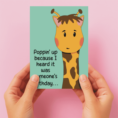 giraffe birthday card main Giraffe Birthday Card