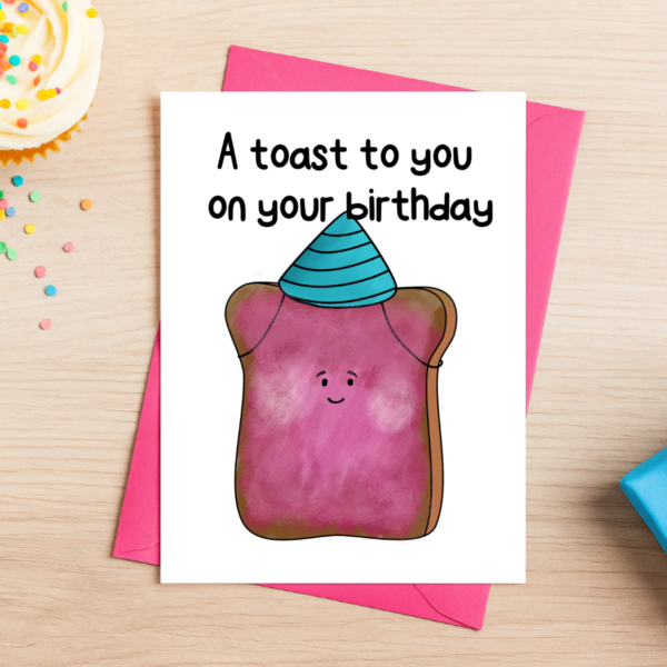 Happy Birthday Toast Card
