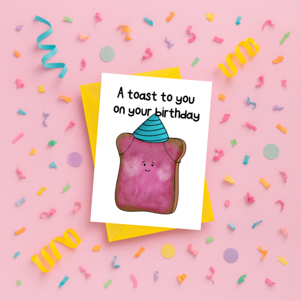 Happy Birthday Toast Card - Image 2