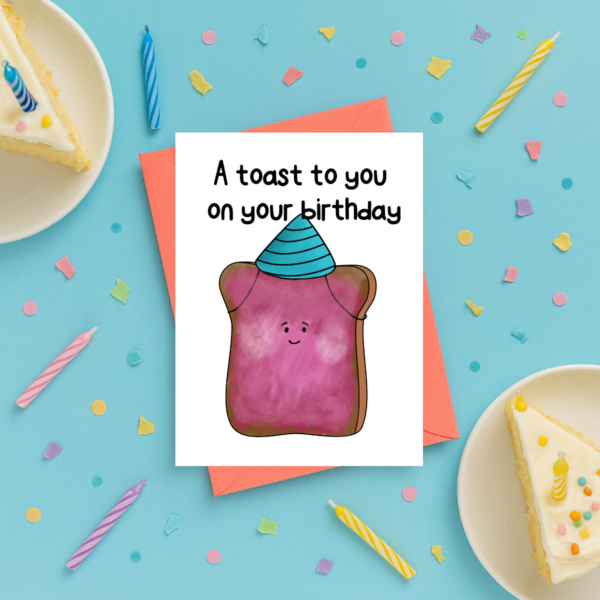 Happy Birthday Toast Card - Image 3