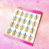Iced Coffee Planner Sticker Sheet