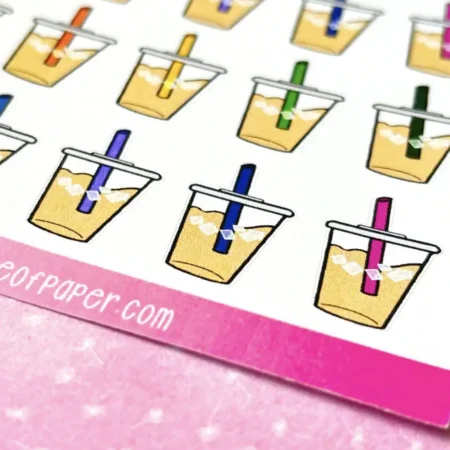 Iced Coffee Planner Sticker Sheet
